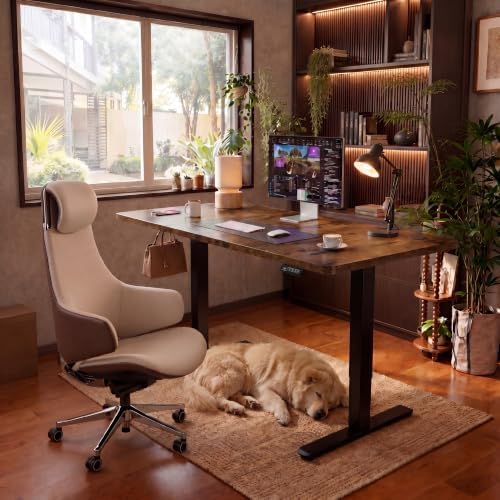 Furmax 55 Inches Electric Height Adjustable Standing Desk Home Office Desk