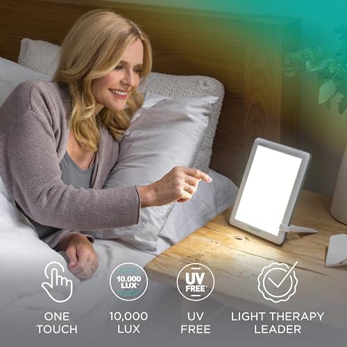 Verilux HappyLight Lucent Light Therapy Lamp, 10,000 Lux, UV-Free LED