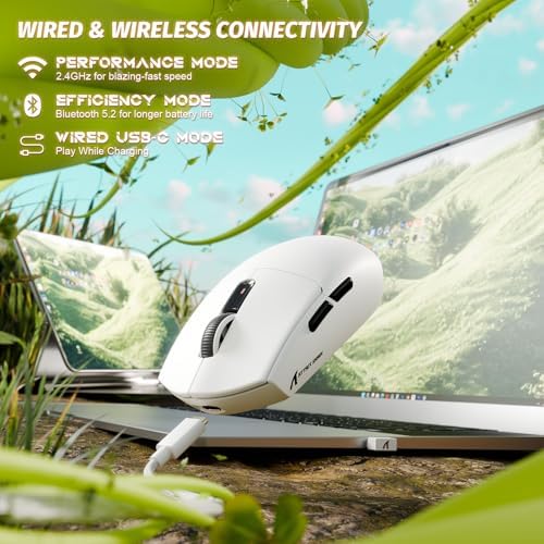 ATTACK SHARK G3 Wireless Gaming Mouse,White