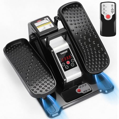 TABEKE Under Desk Elliptical Machine, Electric Ellipse Leg Exerciser for Senior with Remote Control & 12 Speeds, Portable Quiet Electric Seated Pedal Exerciser for Home with Display Monitor 2668
