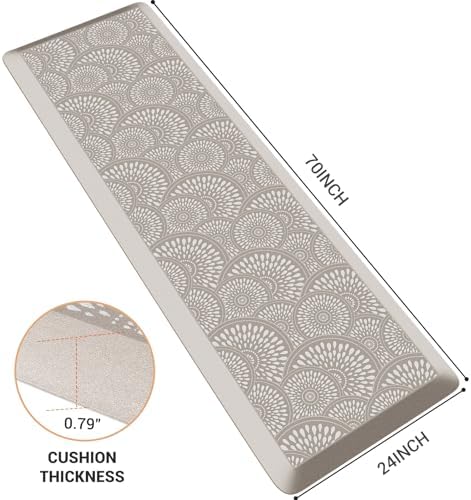 Mattitude 4/5 Inch Kitchen Mat, Waterproof Non-Slip Standing Mats and Rugs
