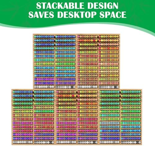 Bamboo Marker Organizer for 224 Markers, Desktop Marker Storage Holder