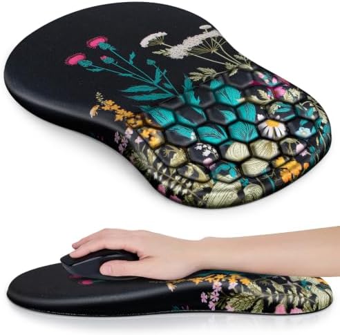 Canjoy Mouse Pad with Wrist Rest, Ergonomic Wrist Support with Massage