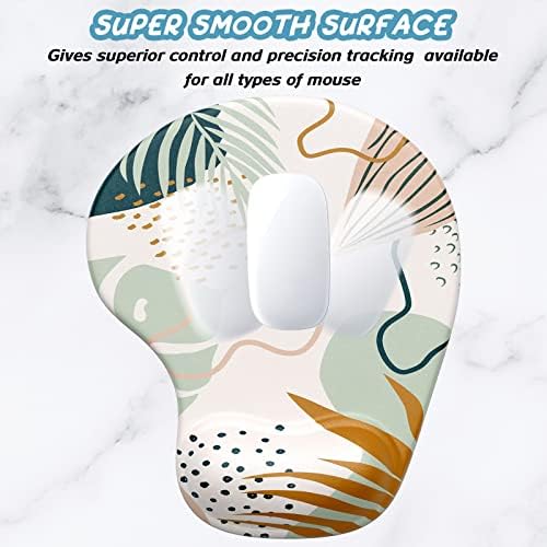 Hsurbtra Ergonomic Mouse Pad with Wrist Rest Support, Gel Mouse Pads with Non-Slip PU Base, Pain Relief Memory Foam Computer Mat, Cute Office Supplies Desk Decro Accessories, Spot