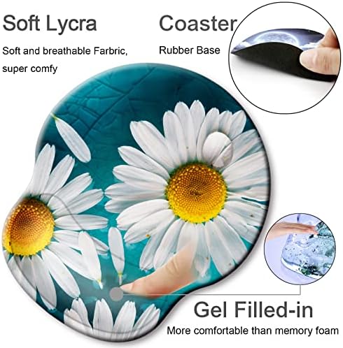 Ergonomic Mouse Pad with Wrist Rest Support,Gel Mouse Pads for Desk