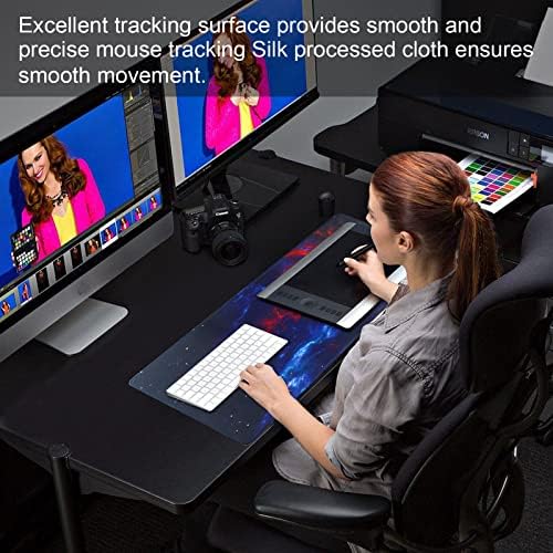 Large Gaming Mouse Pad with Stitched Edges,[27.5x11.8In] Extended Mouse Pad with Non-Slip Natural Rubber Base for Gamer/Desktop/Office/Home (70x30 Anying)