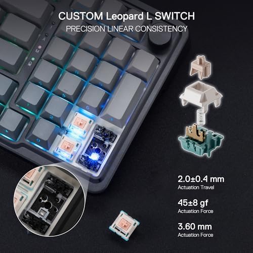 Redragon K686 PRO Wireless RGB Gasket Gaming Mechanical Keyboard, Easy Knob