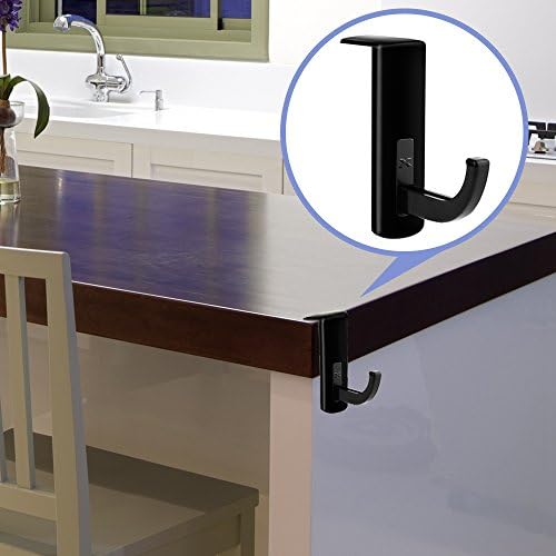 Mudder 4 Pack Headphone Hanger Hook for Monitor, Adhesive Mount, Black
