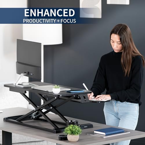 VIVO Black 32 in Standing Desk Converter, DESK-V000K