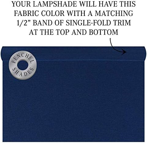 FenchelShades.com Lampshade 6" Top Diameter x 10" Bottom Diameter x 8" Slant Height 6x10x8" with Spider Attachment Diameter 0.4 Inch for Lamps with a Harp (Prussian)