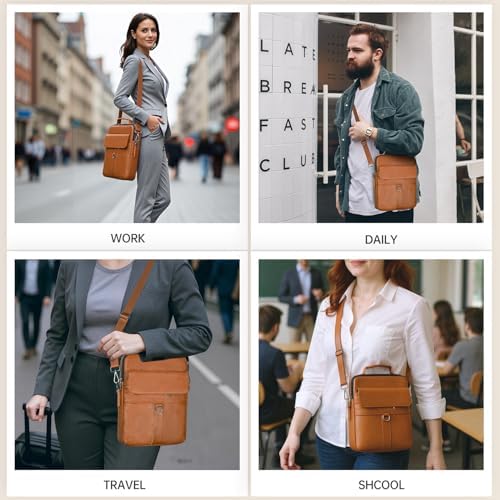 11 Inch Shoulder Bag Leather Carrying Case for 11" iPad Pro M5 M4/iPad Air 11" M4 M3 M2 with Magic Keyboard, iPads A16 11"