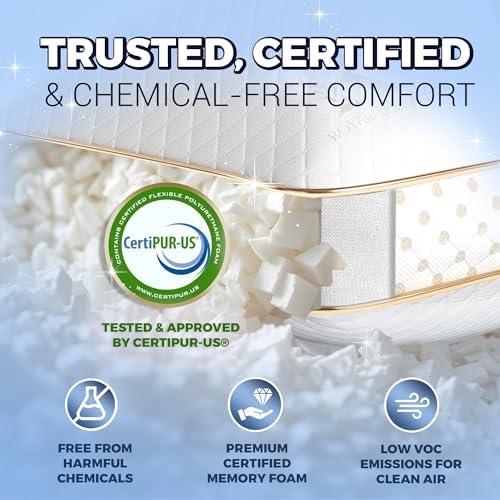 Royal Therapy 2-Pack King Memory Foam Pillow, Adjustable Shredded Odor-Free Bed Pillow for Neck & Shoulder Pain Relief, Breathable Support for Back, Stomach, Side Sleepers, AirFlowPRO