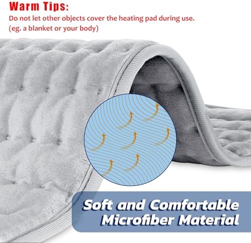 Electric Heating pad for Back Neck Shoulder Knee Arms Legs- Electric Heat Pads with 6 Heat Settings & Auto Shut Off &Dry/Moist Heat Heating Pad for Birthday Mother Father Girl Men Women