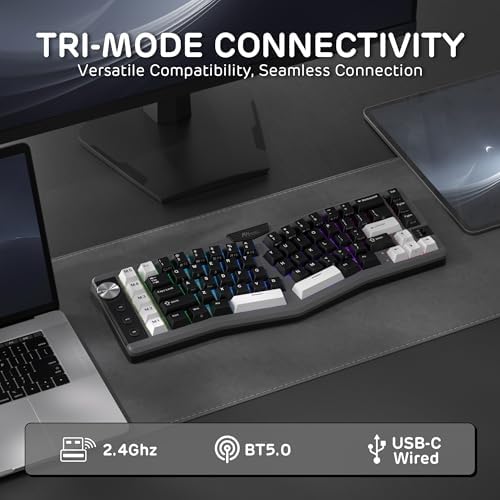 RK ROYAL KLUDGE A72 Alice Ergonomic Wireless Mechanical Keyboard,Split Ergo