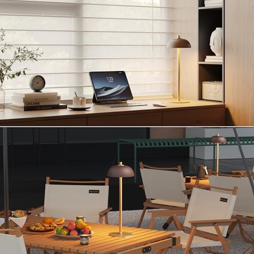 1 Pack Rechargeable Cordless Table Lamp, 5000mAh Battery Table Light