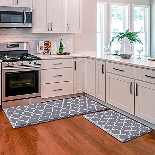 KMAT Kitchen Mat Set of 2,Cushioned Anti-Fatigue Kitchen Mats for Floor