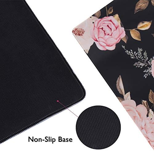 iCasso Extended Gaming Mouse Pad,XXL Desk Pad,Peony