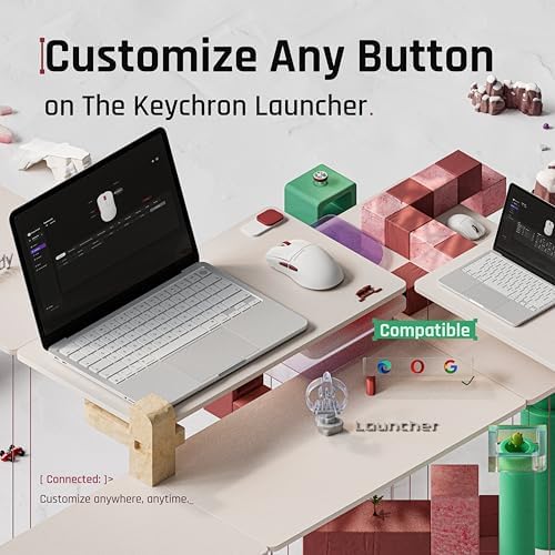 Keychron G4 8K Wireless Mouse Ultra Lightweight, 30K DPI PixArt 3950 Optical Sensor, 2.4G/Bluetooth Up to 130 Hours Battery Life, Ergonomic Design with Customizable Buttons for PC/Mac/Windows - White