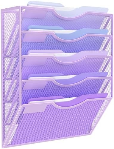 Kuntine.B Wall File Organizer Office Hanging Magazine Holder Wall File Organizer for Office Home