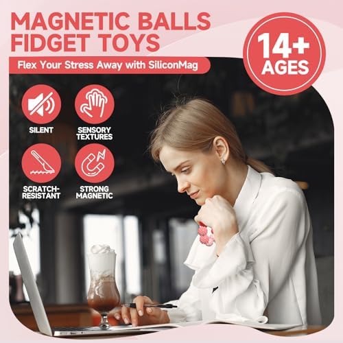 Magnetic Fidget Balls for Adults &Teens, Silent Fidget Toys for Office Desk
