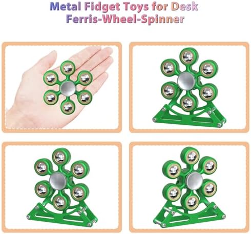 Desk Toys for Fidget Ferris-Wheel-Spinner: 4mins Kinetic-Spinning Cool-Gadgets, Cool-Stuff Thing Toy for Office School Home Man Women Christmas, Stress-Relief Game Gifts for Adult Teen Children Kid