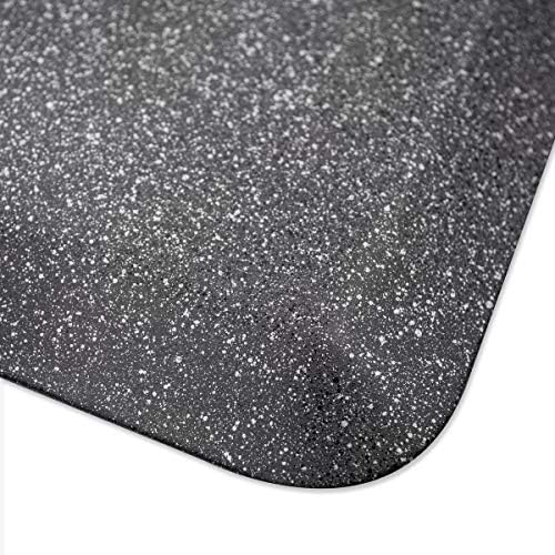 WellnessMats Anti-Fatigue Granite Motif Kitchen Mat, 36 Inch by 24 Inch, Steel