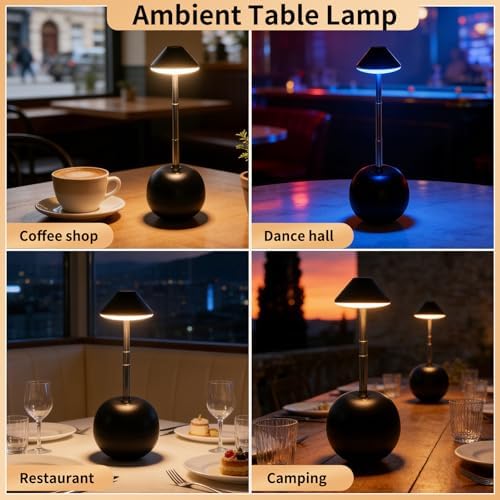 Rechargeable LED Table Lamp, Tumbler Cordless Lamp
