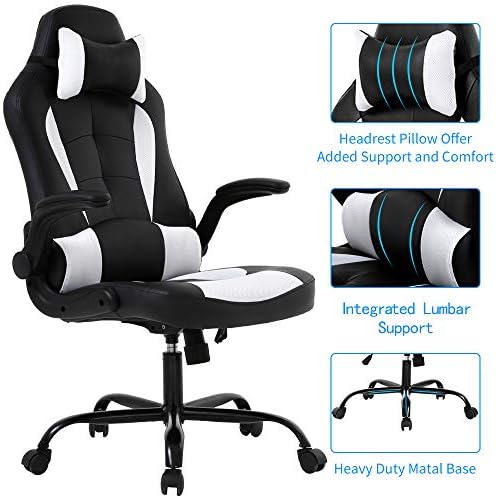 Meet perfect Ergonomic Gaming Chair with Lumbar Support, White