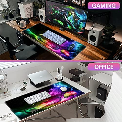 Canjoy Desk Mat with Keyboard and Mouse, Desk Pad with Wrist Rest Support