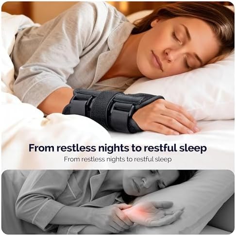 FEATOL 2 Pack Blue Black Wrist Brace for Carpal Tunnel - Pain Relief for Sprain, Arthritis, Tendonitis, Injuries, Wrist Pain, Cockup Wrist - Wrist Brace Night Support Both Hand with Removeable Splint - For Men & Women Large/X-Large Size