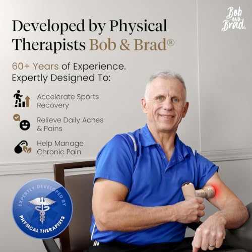BOB AND BRAD Q2 Ultra Mini Massage Gun with Red LED Therapy Infrared Heat