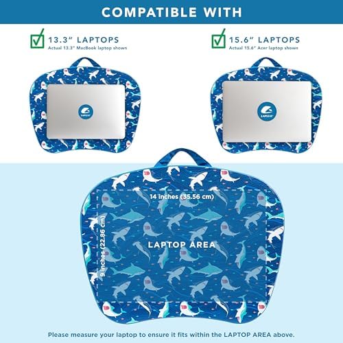 LAPGEAR MyStyle Lap Desk – Shark, Fits 15.6” Laptops