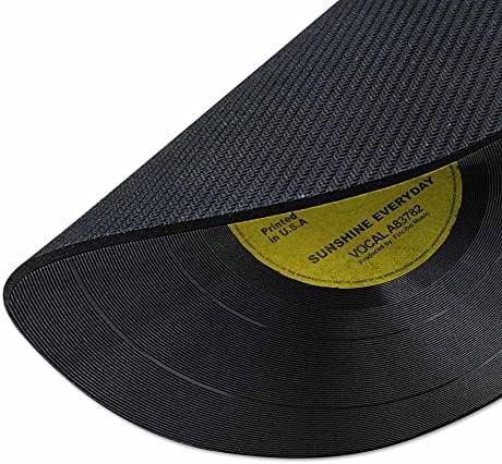 WIRESTER Non-Slip Round Mousepad, Vintage Vinyl Record Yellow Mouse Pad for Home, Office and Gaming Desk