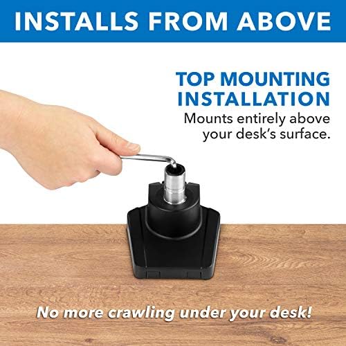 Mount-It! Single Monitor Desk Mount, Top-Mount Arm, 17-32" Screens