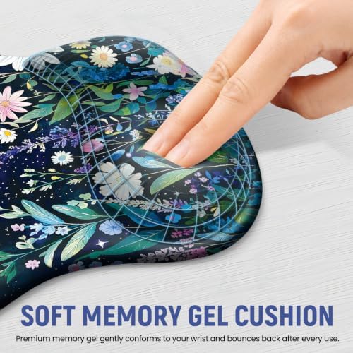 Ergonomic Mouse Pad with Wrist Rest, Gel Wrist Support, Celestial
