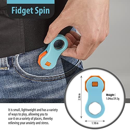 Yolscue 2 Pack Fidget Toy,Fidget Spinners Toy for Adults and Kids,Gifts Suitable for Children with Autism and ADHD,Quiet Office Desk Toy,Excellent for Relieving Stress and Anxiety Toys (Blue & Green)