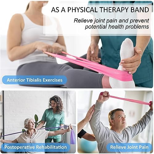 Resistance Bands Set for Physical Therapy, Rehab, Yoga and Pilates