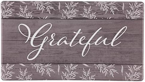 J&V TEXTILES Kitchen Runner Rugs Anti-Fatigue mats,Non Slip Waterproof Ergonomic Comfort Mat for Kitchen, Floor Home, Office, Sink, Laundry (Grateful, 20" x 36")