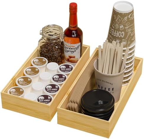 Bamboo Kitchen Drawer Organizer, Deep 2-Pack, 12" x 6" x 2.5"