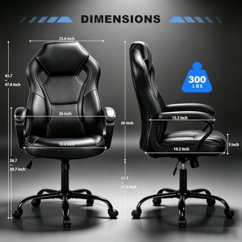 3 IN 1 Gaming Office Study Chair, Breathable Mesh Back Computer Desk Chair