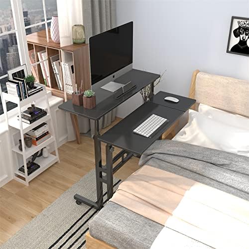 soges 31.5 inch Height Adjustable Mobile Tiltable Top Desk, Black