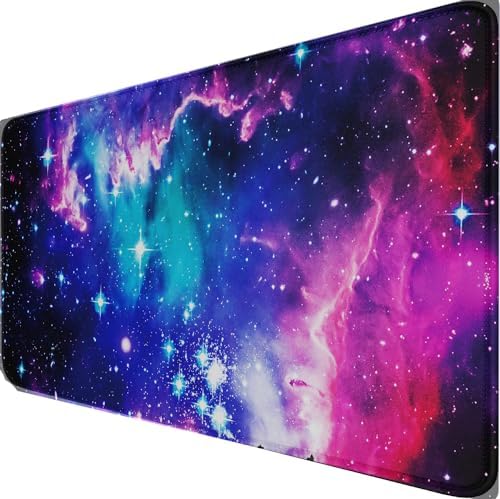 Large Extended Gaming Mouse Pad with Stitched Edges, Waterproof 31.5X15.7In