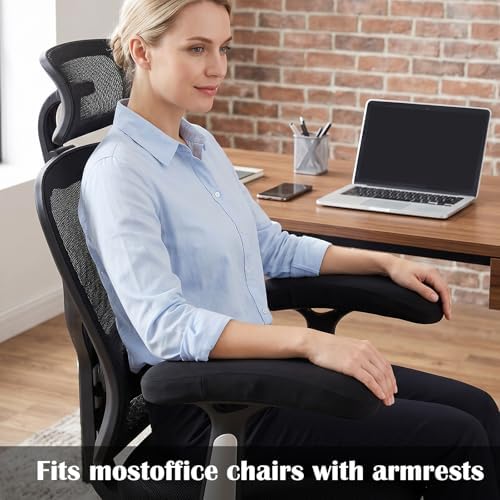 2Pcs Office Chair Arm Covers, Desk Chair Arm Covers 8.6" to 12.2" Extended