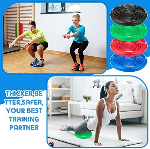 Jerify 4 Pcs Wiggle Seat Flexible Inflated Wobble Cushion
