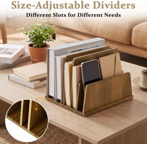 Unittype Multi Device Organizer, 6 Slots, Walnut Color