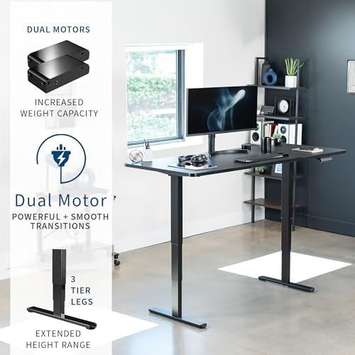 VIVO Black 71 x 30 in Standing Desk, DESK-KIT-2B7B