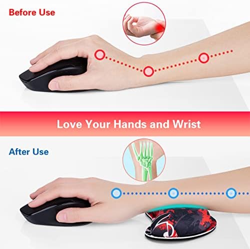 Mouse Wrist Rest, Canjoy 2 Pack Wrist Rest for Mouse Memory Foam Wrist Pad