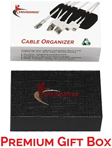 Heaviest Cable Organizer on the Market! Compact and Weighted Desktop Cord Holder for Desk and Nightstand, Eco-Friendly Silicone, No Bad Smell, Bundled with 4 Reusable Cable Ties! (Fuscia Pink)