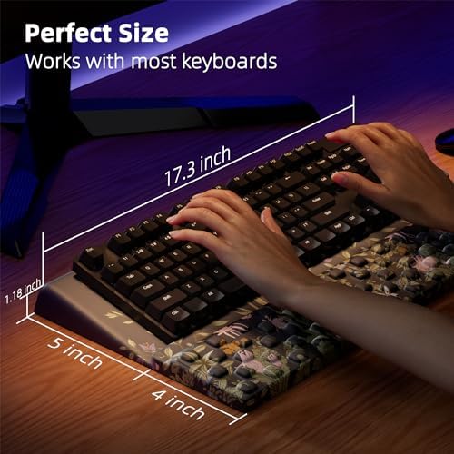 Ospelelf Keyboard Stand Pad with Wrist Rest, Comfy Ergonomic Keyboard Riser Holder for Office Home
