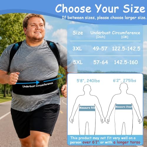 Plus Size Back Brace, Posture Corrector for Women & Men Plus Size, 3XL